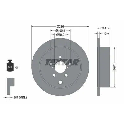 Disc frana TEXTAR 92200000