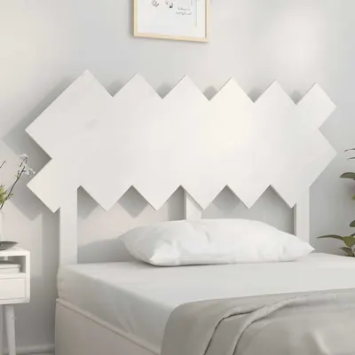 vidaXL Tăblie de pat, alb, 122,5x3x80,5 cm, lemn masiv de pin