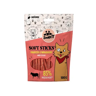 Recompense pentru caini: Mr Bandit SOFT STICKS: vita si pui: 500g