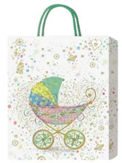 Pungă de cadou Cărucior - 31 х 42 х 12 cm