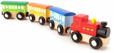 Jucărie din lemn - tren de pasageri Viga