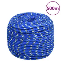 vidaXL Frânghie de barcă, albastru, 10 mm, 500 m, polipropilenă