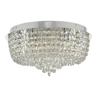 Lampa tavan Eitan 9 Light Beaded Flush Clear and Polished Chrome