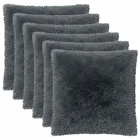 vidaXL Husă pentru pernă 6 pcs HEERLEN Antracit 80 x 80 cm Fleece PV