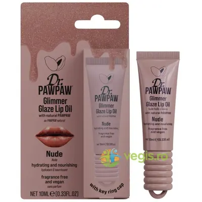 Ulei de Buze Hidratant si Hranitor cu Extract de Papaya Glimmer Glaze Nude 10ml