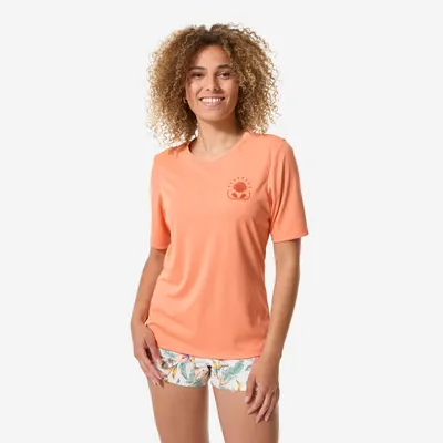 Tricou anti-UV UPF50+, UV>95% Malou Shellrise Portocaliu Damă