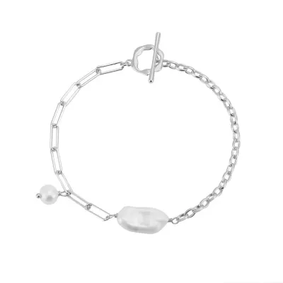 Bratara din argint 925 pentru dama, JW1703, model perlute, placata cu rodiu
