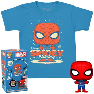 Set Funko POP! Collector's Box: Marvel - Holiday Spiderman, mărimea XL (copii)
