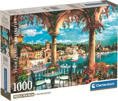 Puzzle Clementoni din 1000 piese - Balcon cu vedere la lac