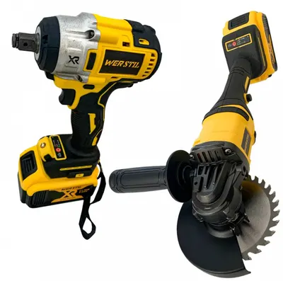 UB Trusa de Scule Werstil Pistol de Impact 320 Nm si Polizor Unghiular 2 Acumulatori 36 V 5 AH IRA