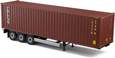 Model de colecție SOLIDO Modern: remorcă containerRemorque Porte Container (Red) (2021)