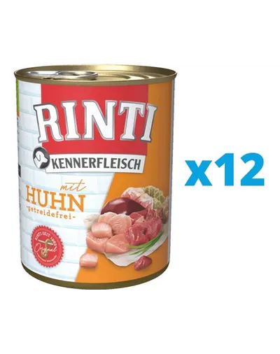 RINTI Kennerfleisch Chicken hrana umeda cu pui 12 x 800 g