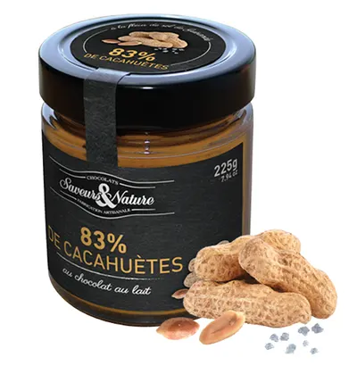 Crema tartinabila de arahide si ciocolata cu lapte
