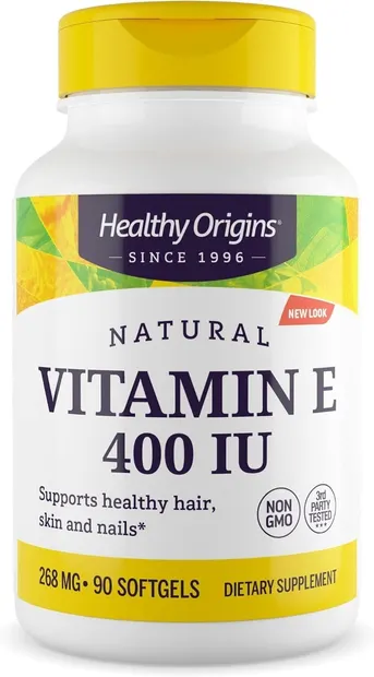 Vitamina E, 400 UI, 90 capsule, Healthy Origins