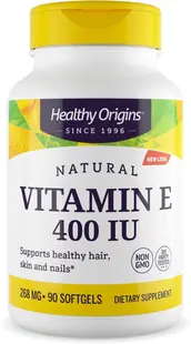 Vitamina E, 400 UI, 90 capsule, Healthy Origins