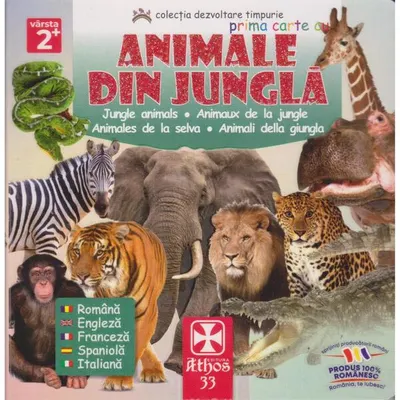 Prima carte cu Animale din Junglă - Hardcover - ***