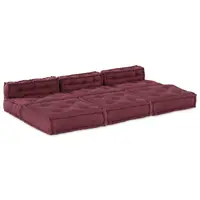vidaXL Unitate de canapea modulară Țesătură Bordo 210 x 140 x 56 cm