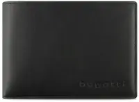 Portofel din piele pentru bărbați Bugatti Super Slim - Cu clapă, negru