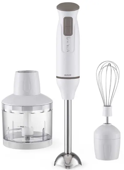 Blender de mână Muhler - MB-603, 600W, 600W, alb/gri