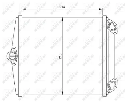 Schimbator caldura incalzire habitaclu (210x214x45) MERCEDES CABRIOLET (A124), COUPE (C124), E (A124), E (C124), E T-MODEL (S124), E (W124), KOMBI T-MODEL (S124), S (C126), S (W126), SEDAN (W124) 2.0