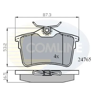 Set placute frana, frana disc COMLINE CBP01797