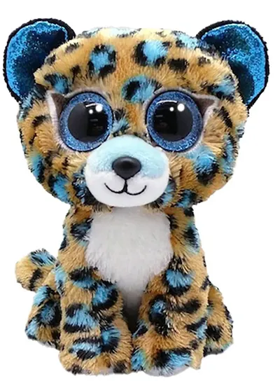 Jucărie de pluș TY Toys Beanie Boos - LeopardCobalt, 15 cm