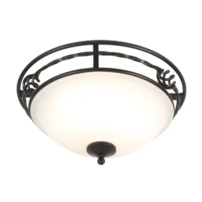 Corp de iluminat decorativ pentru exterior, Pembroke 2 Light Flush Light Style A – Black