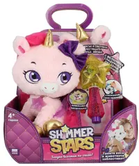 Jucarie de plus Shimmer Stars - Unicorn Glitter, cu accesorii