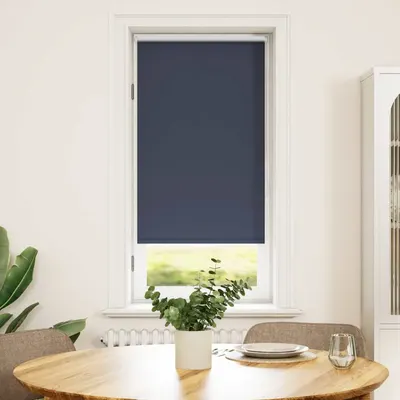 vidaXL Jaluzea opacă 64,4x120 cm, lățime material 60 cm, albastru-marin