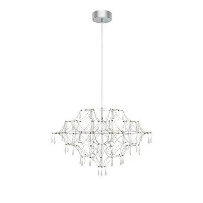 Lustră argintie LED ø 80 cm Efesos – Markslöjd