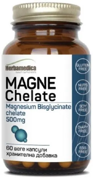 Magne Chelate, 500 mg, 60 capsule, Herbamedica
