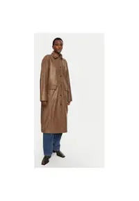 Palton dama - 304944307 - Piele naturala - Maro - Maro