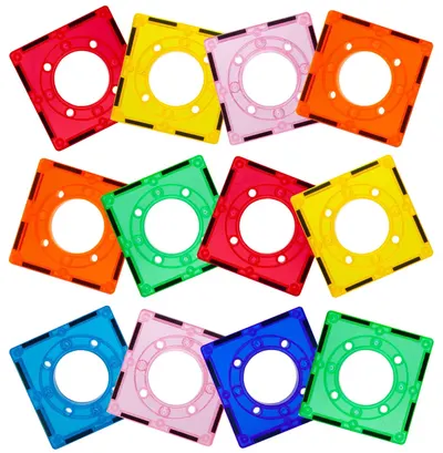Constructor suplimentar Picasso Tiles - Pentru Roley magnetic, 12 piese