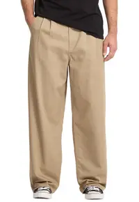 Pantaloni relaxed fit din bumbac Baggos Pleat