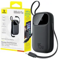Powerbank Baseus 10000mah 45W cu cabluri USB-C Lightning