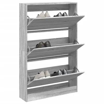 Gossi pantofar, gri sonoma, 80x21x125,5 cm, lemn prelucrat