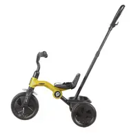 Tricicleta pentru copii QPlay Ant Plus Verde cu roti din spuma EVA, pliere compacta, cosulet pentru jucarii de la 2 ani pana la 25 kg