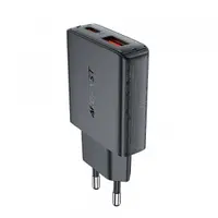 Incarcator Retea Acefast A69, 30W, 3A, 1 x USB-A - 1 x USB-C, Negru