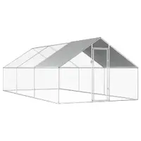 vidaXL Coteț de păsări pentru exterior, 2,75x6x1,92 m, oțel galvanizat