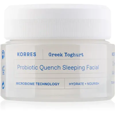 Korres Greek Yoghurt Probiotic Quench Sleeping Facial crema de noapte hranitoare cu probiotice 40 ml