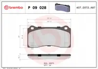 Set placute frana Fata (cu suplimente; cu un tampon de amortizare), potrivit TESLA MODEL 3, MODEL Y Electric 01.17-