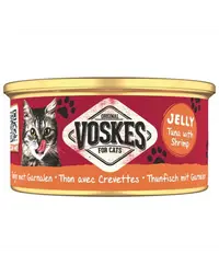 VOSKES Jelly Tuna with Shrimp 85 g hrană complementară pentru pisici, 100% ton cu creveți în jeleu