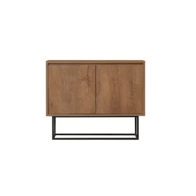 Comoda ZURI, nuc + negru, 90x36x72 cm