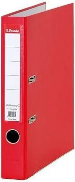 Biblioraft Esselte Eco - A4, 5 cm, PP, margine metalica, eticheta detasabila, rosu