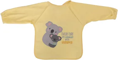 Bavetă cu mâneci Lorelli - Baby Care, galbenă