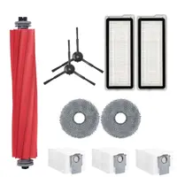 Set accesorii PAA-home® compatibile cu aspiratorul robot Roborock Qrevo S, 1 perie centrala 2 lavete, 2 perii laterale negre, 2 filtre si 3 saci colec