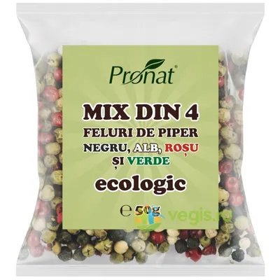 Mix din 4 Feluri de Piper Ecologic/Bio 50g