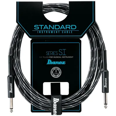 Cablu pentru chitară Ibanez - SI10 CCT, 6.3 mm, 3 m, negru/grena