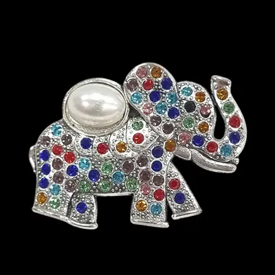 Brosa eleganta din metal cu starasuri 5 x 3.5 cm pachet 25/buc