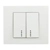 Comutator cu Led ST Grano Nat Ovivo OV00013, 16A, 250V, alb, IP20
